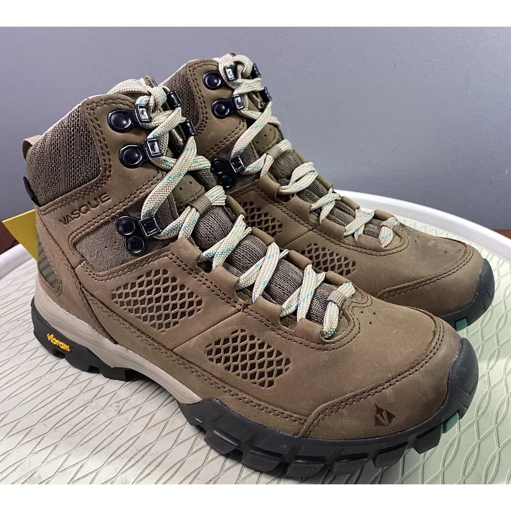 Vasque Vibram Women's Leather Ultradry XS Trek Hiking Winter Boots Brown Sz. 8 M
